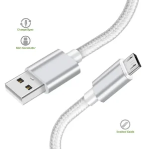 60cm 3.1A Android Mobile Data Sync & Fast Charging Braided Cable Durable Flexible Satisfaction Guaranteed