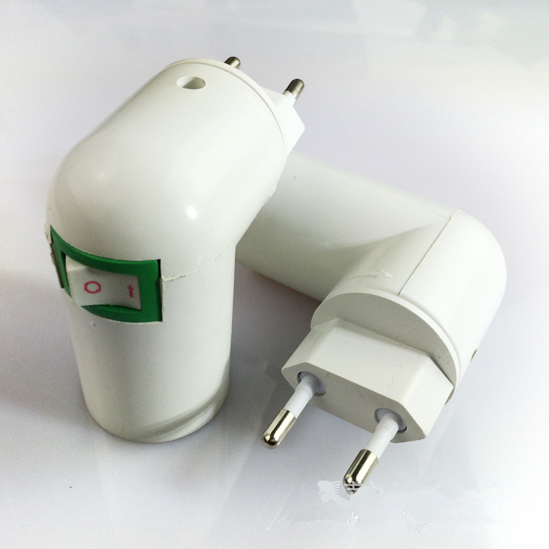 EU US Regulation Lamp Holder o E27E26 360 Degree Rotatable Night Light Holder