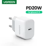 UGREEN Mini 20W USB C Charger - PD Fast Charger Block USB-C Power Adapter Compatible for for iPhone