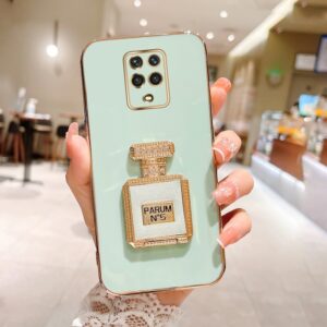 Xiaomi Redmi Note 9S Mobile phone case perfume bottle bottle holder with hidden mirror straight side soft shell fall