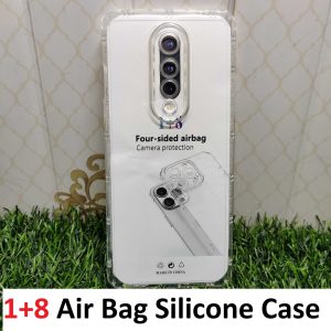 OnePlus 8 AirBag Silicone TPU Back Cover, Transparent 6D Crystal Silicone Bumper Case