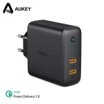 AUKEY PA-D5 65W Fast Charger Adapter For MacBook Pro Laptop Type C PD EU Quick Charger