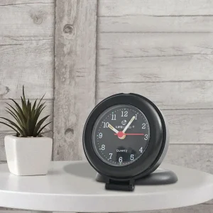 FOLDABLE ROUND SHAPE QUARTZ TABLE ALARM CLOCK