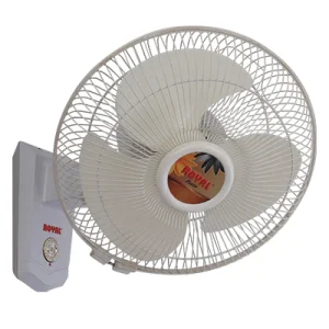 Royal Fans Wall Mounted Bracket Fan - Classic Model 12 - Copper Winding - White