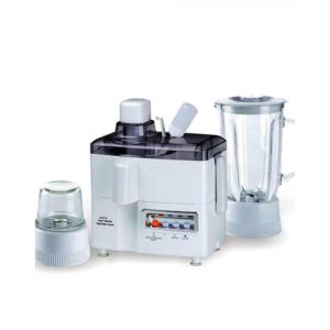 Juicer, Blender & Grinder Machine - 4 Speed Glass Jar - White