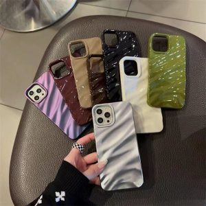 Water Ripple Plating Soft Silicon Case for iPhone 12 Pro Max 13 Pro Max 14 Pro Max 14