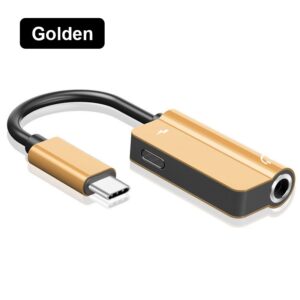 2 In 1 Type C converter connectorAdapter For Huawei P30 P40 P20 Mate 30 Pro Xiaomi 9 8 Oneplus 7T Usb C To 3.5mm Earphone