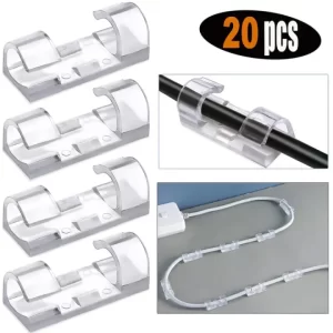 20 Pcs Crystal Cable Safety Wire Organizer Clips Cable