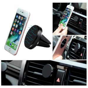 Stylish Air Car Vent Magnetic Car Mount Phone Holder 360 Degree Rotation Smartphone Car Holder