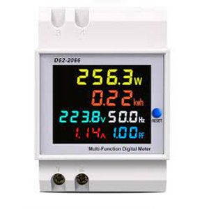 ORIGINAL TOMZ 6IN1 din rail AC monitor 110V 220V 380V 100A Voltage Current Power Factor Active KWH Electric energy Frequency meter VOLT AMP