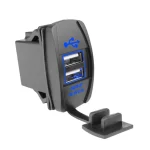12-24V 3.1A LED Dual USB Car Auto Power Charger -Port Socket for Cell Phone iPhone 13 Series