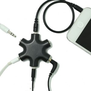 3.5mm Aux Audio Cable Splitter Adapter 1 Male To 5 Female Port Jack Audio Adapter For Tablet MP3 MP4 Player Mobile Phone Speaker