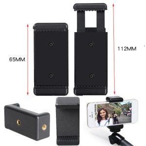 Fancy Universal Screw Hole Mobile Phone Holder Clip Bracket Holder for Smartphone Ring Light Tripod Monopod Mount Stand-Mobile
