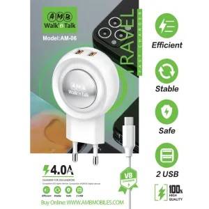 AMB AM-06 fast charger with two USB ports