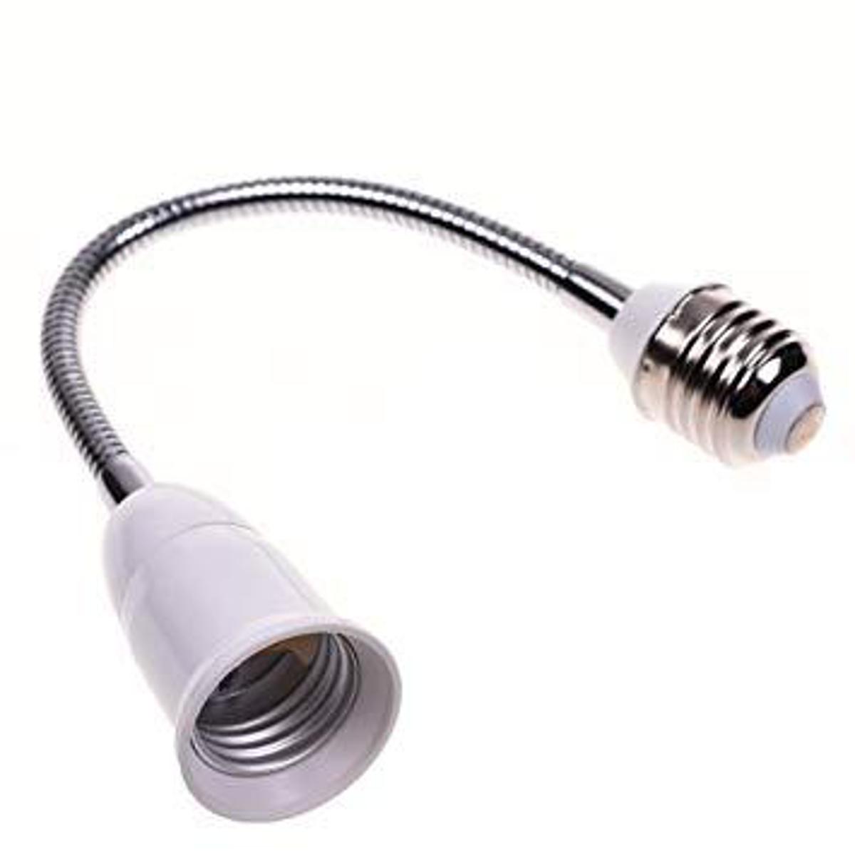 E27 To E27 Flexible Extend Extension LED Light Bulb Lamp Base Holder Screw Socket Adapter Converter