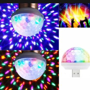USB Party Lights Mini Disco Ball,Led Small Magic Ball Sound Control DJ Stage Light Colorful