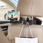 Adjustable Car Hooks Mobile Phone Holder Stand Portable Car Seat Back Fastener Universal Cell Phone Plastic Bracket Support