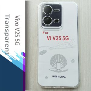 V25 Premium Silicone Case Crystal Clear Soft Ultra-Thin Transparent Flexible Protective Phone Back Cover