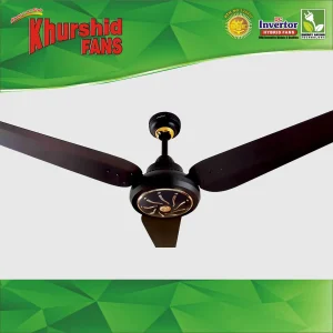 Khurshid Fan ICON black (AC-DC Ceiling Fan Inverter Hybrid) - Remote Control - Copper Winding - 56 inches