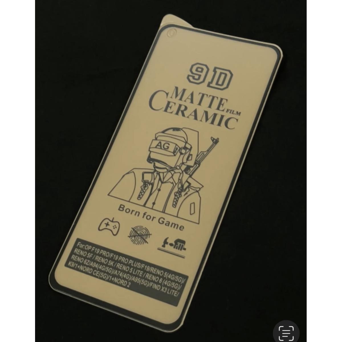 Oppo_F19 Ceramic 21 D Matte Protector Anti Finger Print Sheet Especially Design For Pub G