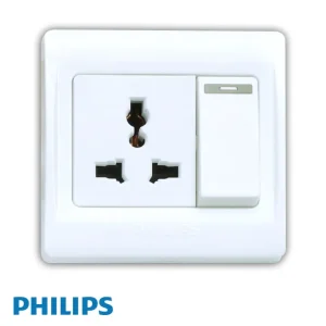 Philips - Eco Q2 Universal 3 Pole Socket with 10A W Switch