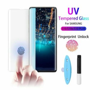 Samsung Galaxy S10 5G Full Edge 3D Curved Tempered Glass Film WUV Liquid Adhesive Light Installation Kit