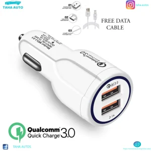 Intelligent Fast Car Mobile Charger Adapter QC 3.0 Multi USB Charging 3.1A - Promotional Price