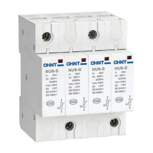 CHINT AC SPD NU6-II 4pole 60KA Solar Panel Inverter Surge Protection Device DIN Rail