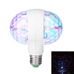 LED Bulbs 6W Rotating Bulb Lights with Dual Head Colorful