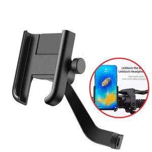 ENRG 360 Metal Mobile Holder Stand Strong Grip Protection For Motor Bike Cycle Bike Rider Delivery Boy