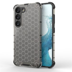 Vantime for Samsung Galaxy S23 Ultra 5G Case Honeycomb Transparent Back Anti fingerprint Cover