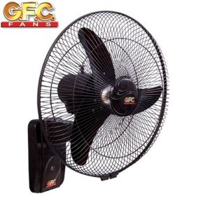 GFC Fans Wall mounted Bracket Fan - Deluxe Model 18 inches - Copper Winding for Room Black