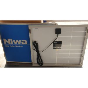 Niwa 50W18V solar panel with 15ft wire - IEC and TUV certified