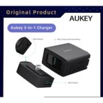 AUKEY PA-Y7 29w Quick Wall Charger With 3 Port Portable Mini Adapter Usb Type C Fast Charging Head
