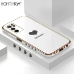 Hontinga for OPPO A16 A16S Back Cover With Lanyard Luxury 6D Plating Frame