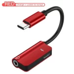 2 in 1 Type C To 3.5mm Jack Earphone Charging Adapter For Huawei P30 P20 Mate 20 Pro Xiaomi 6 USB C AUX Audio Splitter Converter