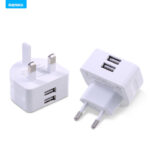 2.1 A 2 USB Charger Moon RMT-7188 (EU PLIG) - White