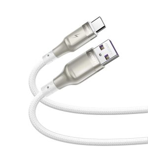 Ansty S-020 Data Cable (Type-C) – 1M Length, 6A Output, Zinc Alloy Double Color Shell + Nylon Braid Wire