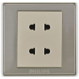hilips Elegant Q8 Double Two Pole Socket