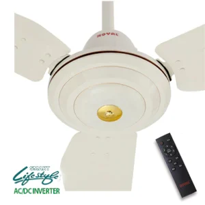 Royal Fans ACDC - Remote Control Prime Model - Ceiling Fan 56''C - Copper Winding - Off white