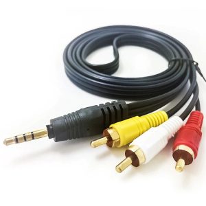 3.5mm Jack Male to 3 RCA Cable Male Audio Video AV Cable Wire Cord