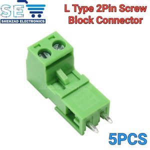 5PCS L Type 2pin 5.08mm Screw Terminal Block Connector