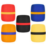 2 PCS Microphone Cover Foam Colourful Foam Mic Windscreen Microphone Windscreen for Recording, Podcasting