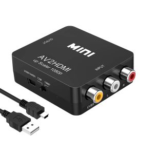 HDMI To Audio Video RCA AVCVBS Adapter HD 1080P Mini HDMI 2AV Video Converter BOX For PS3 VCR DVD PC