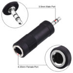 2PCS - Audio Stereo Plug Adapter - 6.35mm To 3.5mm Jack Connector