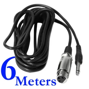 Female XLR to 14 (6.35mm) TS Mono Jack Unbalanced Microphone Cable Mic Cord for Dynamic Microphone
