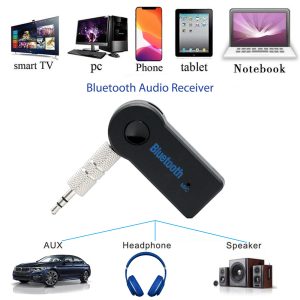 Car Aux Bluetooth Transmitter For Music and Calls  Wireless Bluetooth Audio Receiver Car Kit