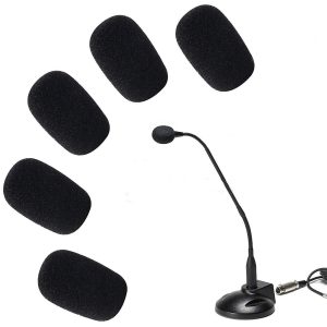 5 Pieces Mini Foam Microphone Windscreen Mic Cover Foam for Small Lapel and Headset Microphones