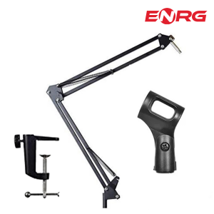 Energy - ENRG Scissor Arm Mic Suspension Stand Studio Recording With Microphone Holder For Condenser Universal BM 800 Blue Yeti Black