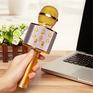 WS-858 Wireless Bluetooth Handheld Karaoke Portable Microphone